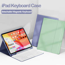 Funda con teclado desmontable para iPad, cubierta de silicona para iPad 10,2 7th 8th Gen Air 3 Pro 10,5 mini 5, iPad Pro 11 12,9 Air 4 10,9 2024 - compra barato