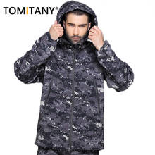 Shark Soft Hiking Jacket Camouflage Men Army Tactical Fleece Coats S-5XL Military Camouflage Waterproof Windbreakers with Hood 2024 - buy cheap