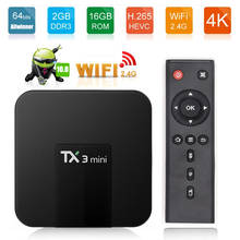 Android 10 Smart TV Box TX3 Mini Amlogic S905W Quad Core 2GB 16GB Support Youtube H.265 4K 2.4G WiFi Media Player 1GB 8GB KD Box 2024 - buy cheap