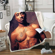 Plstar Cosmos Hip Hop Rapper 2Pac funny character Blanket 3D print Sherpa Blanket on Bed Home Textiles Dreamlike style-6 2024 - buy cheap