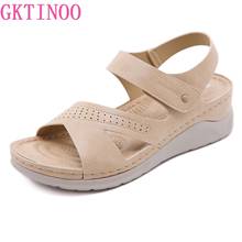 GKTINOO/2021 модные босоножки; Женская летняя обувь; Мягкие женские босоножки на толстой подошве; Женская летняя пляжная обувь размера плюс 42 2024 - купить недорого