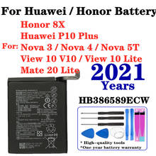 Batería + herramientas para Huawei P10 Plus Honor 8X View 10 V10 Mate 20 Lite Nova 3 4 5T, 2021 mAh, 3750 años, HB386589ECW 2024 - compra barato