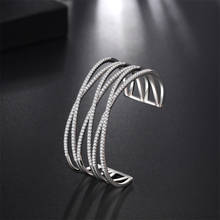 Moda simples jóias geometria cruz aberto pulseiras pulseiras ampla cor prata pulseira manguito para meninas femininas zk30 2024 - compre barato