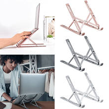 Besegad Portable Ergonomic Folding Laptop Stand Holder with 9 Adjustable Height for iPad MacBook Notebook Computer Tablet 2024 - buy cheap