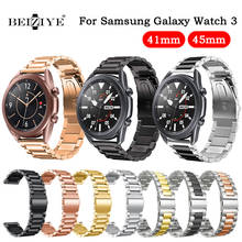 Correa de Metal para Samsung Galaxy Watch 3, pulsera de acero inoxidable de 45mm y 41mm 2024 - compra barato