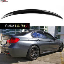 3*3 3K Twill Real Carbon Fiber Rear Spoiler Low-Kick For BMW 2014 - 2020 M3 F80 & 2012 - 2018 3 Series F30 Roof Trunk Boot Lip 2024 - buy cheap