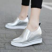 Casual shoes women fashion platform shoes women white Mesh Breathable sneakers women black height increase shoes designer shoes 2024 - buy cheap