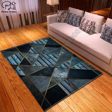 Tapete antiderrapante cor geométrica, carpete quadrado antiderrapante para sala de jantar, sala de estar, quarto, macio 2024 - compre barato