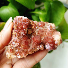 Natural Stone Red Silver Mountain Water Crystal Cluster Raw Ore Marker Crystal Sorcerer Meditation Home Feng Shui Crystal 2024 - buy cheap