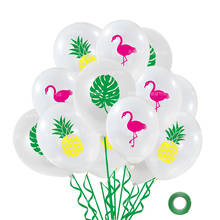 Conjunto de balões de folha de tartaruga flamingo, balão de látex com 12 tamanhos, decoração de festa de aniversário 2024 - compre barato