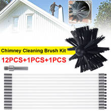 Kit de limpeza de chaminé, sistema de varredura rotativa, conjunto de ferramentas de limpeza para lareira, escova de nylon com cabo longo 2024 - compre barato