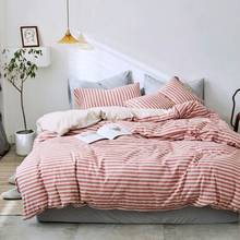 Svetanya Knitted Cotton Linens King Europe Queen Size Soft Warm Fitted Sheet Duvet Cover Pillowcase Bedding Set 2024 - buy cheap