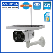 ZAOMIYOS-cámara de seguridad inalámbrica para exteriores, sistema de vigilancia CCTV con tarjeta SIM 4G, batería Solar, 1080P, resistente al agua, IP, Wifi, Audio 2024 - compra barato