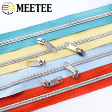 Meetee 5/10Meters 5# Color Nylon Coded Zipper Coil Code Zip+ Slider Head for Luggage Clothing DIY Textile Sewing Accessories 2024 - buy cheap
