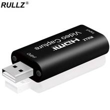Rullz-tarjeta de captura 4K HDMI, dispositivo de captura de juegos USB 1080P para grabación de vídeo, PC, teléfono Android, transmisión en vivo 2024 - compra barato