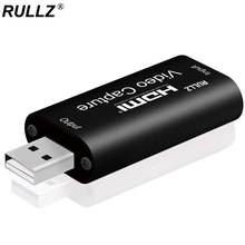 Оригинальная карта захвата Rullz 4K HDMI, устройство захвата игр USB 1080P для записи видео, ПК, телефона на Android, потокового вещания в прямом эфире 2024 - купить недорого