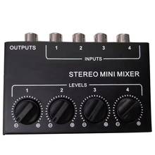 Cx400 Mini Stereo Rca 4-Channel Passive Mixer Small Mixer Mixer Stereo Dispenser for Live and Studio 2024 - купить недорого