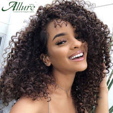 Pelucas de cabello humano Afro rizado para mujeres negras, postizo de encaje frontal, brasileño, Remy, envío gratis 2024 - compra barato
