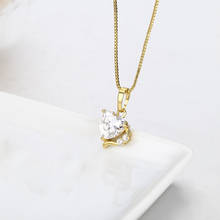 Cute Small Love Heart CZ Charm Pendant Short Choker Necklaces for Women Girls Kids Best Friend Jewelry Gold Color Chain 40cm+5cm 2024 - buy cheap