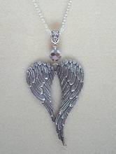 Large Guardian Angel Wings Necklace Pendant Glass Bead Vintage Charm Collar Statement Choker For Women Jewelry Bijoux Steampunk 2024 - buy cheap