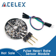 Sensor de frequência cardíaca de pulso para arduino, sensor de pulso de desenvolvimento para hardware de fonte aberta 2024 - compre barato