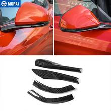 MOPAI ABS Carbon Fiber Car Rearview Mirror Cover Trim Decoration Stickers for Ford Mustang 2015-2018 Car Accessories Styling 2024 - buy cheap