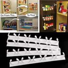 4pcs Seasoning Bottle Storage Rack  Kitchen Gadget 20 Cabinet Rack Gripper Clips Organizer Spice Clip Strips Spice Store Door 2024 - buy cheap