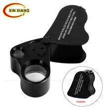 Black Jewelry Magnifier 30X 60X Magnifying Glass with LED Light Portable Mini Magnifier for Circuit Board Pocket Jewelry Loupe 2024 - buy cheap