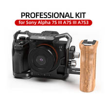 Jaula de cámara SmallRig A7S3 A7siii para SONY Alpha 7S III Dslr, con mango de madera y montaje de zapata fría, Kit de jaula profesional-3008 2024 - compra barato