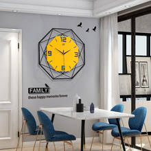 The New Nordic fashion minimalist wall clock, creative clock for living room home metal decorative quartz clock 60X60 CM 2024 - buy cheap