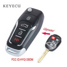Keyecu Модернизированный флип дистанционный ключ-брелок от машины для Toyota RAV4 Camry Corolla 2014-2016 314 МГц H чип FCC ID: HYQ12BDM 2024 - купить недорого