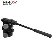 Kingjoy-tripé com cabeça hidráulica para câmera, bola de amortecimento com placa de liberação rápida, cabo de mão 2024 - compre barato