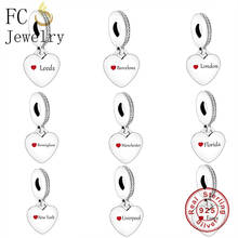 FC Jewelry Fit Original Pan Charms Bracelet 925 Silver Manchester London New York Barcelona Love Heart Bead For Berloque 2020 2024 - buy cheap