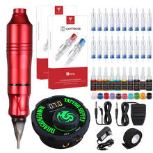 Kit completo de pluma rotativa para tatuaje, Mini Pedal eléctrico, máquina de maquillaje permanente, surtido RU, envío rápido 2024 - compra barato