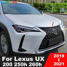 Guarnição para capô dianteiro de carro, cromado, acabamento, acessórios de estilo, para lexus ux 200 250h 260h 2019 h 2020 2021 2024 - compre barato