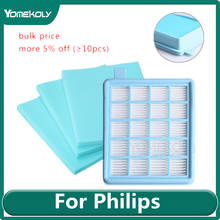 1PC Hepa Filter + 3PCS Cottons Set  for Philips Vacuum Cleaner FC8470 FC8471 FC8472 FC8473 FC8474 Vacuum Cleaner Filters 2024 - buy cheap