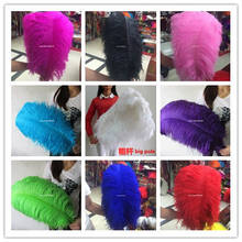 Wholesale natural ostrich feather hard pole 50pcs /  ostrich feathers 65-70 cm / 26-28 "wedding birthday Christmas decor 2024 - buy cheap