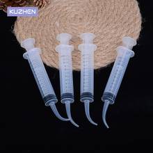 1/4pcs Disposable Elbow Syringe Irrigation Syringe Curved Tip Dental Impression Syringes 12ml Conveyor 2024 - compre barato