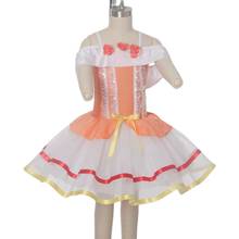 Tutus romántico para Ballet, disfraces de escenario para mujeres, vestido de bailarina, tutú de Ballet para niñas adultas, leotardo naranja/blanco, 17279 2024 - compra barato