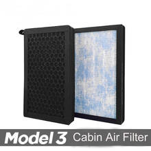 Cabin Filter for Tesla Model 3 Air Conditioner Filter HEPA Replacement Intake Protection Activated Carbon 2017-2022 2Pcs HQ 2024 - buy cheap
