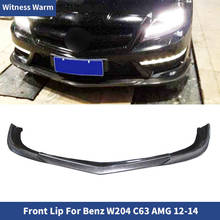 For 2012 2013 2014 Benz C-class W204 AMG C63 Carbon Fiber FRP Front Bumper Lip Spoiler Splitter amg style 2024 - buy cheap