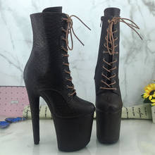 Leecabe/темно-коричневая обувь для танцев на шесте 20 см/8 дюймов; обувь для танцев на шесте на платформе и высоком каблуке 2024 - купить недорого