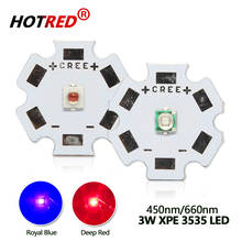 50pcs 3W LED XPE 3535 Royal Blue 450nm Deep Red 660nm Grow LED COB Chip Light Beads For DIY 10 30 50 Watt Grow Lamp 2024 - buy cheap