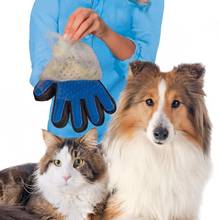 Перчатка с щеткой для груминга кошек и собак, расческа для кошек, щетка для вычесывания шерсти животных, перчатка-щетка для груминга питомцев 2024 - купить недорого
