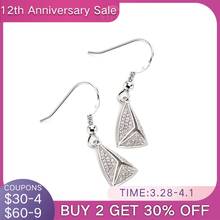 ATHENAIE 925 Sterling Silver with CZ Triangles Drop Earrings Solid Geometry Ear Earrings for Girls Women 2024 - buy cheap