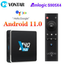 UGOOS X4Q Plus LPDDR4 4GB 64GB TV Box Android 11 Winevine L1 Amlogic S905X4 1000M BT 4K Google Voice 2GB 16GB 64GB X4Q Cube Plus 2024 - buy cheap