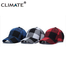 CLIMATE Fashion Plaid Baseball Cap Women Plaid Hat Cap Checks Cotton No Logo Hat Caps Classic Checks Cap Hat for Men Women 2024 - buy cheap