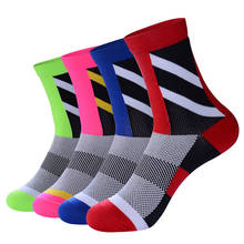 Calcetines coloridos de ciclismo para hombre, medias deportivas de compresión para carreras al aire libre, ciclismo de carretera, antideslizantes, absorción del sudor, Unisex 2024 - compra barato