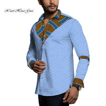 Camisa africana de manga larga para hombre, Tops Dashiki con estampado africano, ropa de oficina, WYN651, 2020 2024 - compra barato