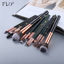 FLD 5-15Pcs Makeup Brushes Tool Cosmetic Set Beauty Powder Foundation Eye Shadow Eyebrow Fan Blush Blending Make Up Brush Kit 2024 - buy cheap